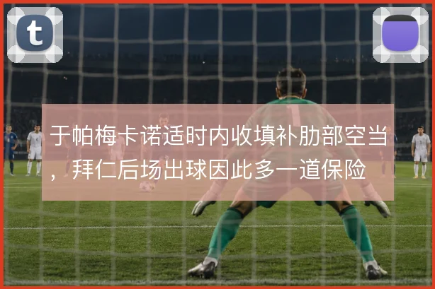 于帕梅卡诺适时内收填补肋部空当,拜仁后场出球因此多一道保险